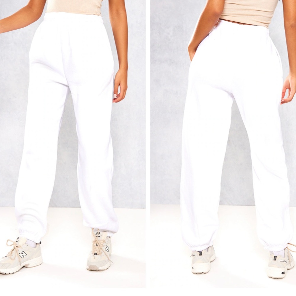 NWT Pretty little thing white joggers